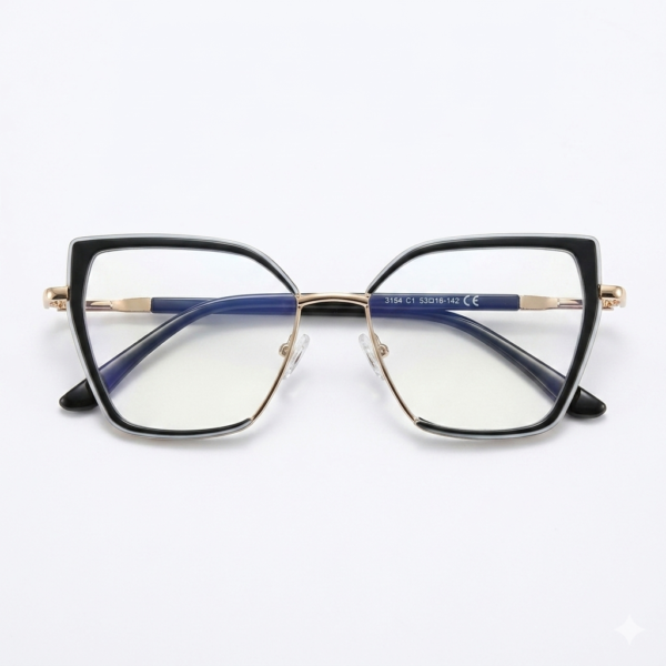 Monturas Cat-Eye Black Gold